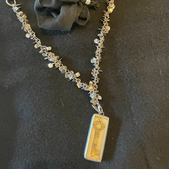 Jewel Kade Ribbon Necklace with Key Charm - Picture 1 of 2